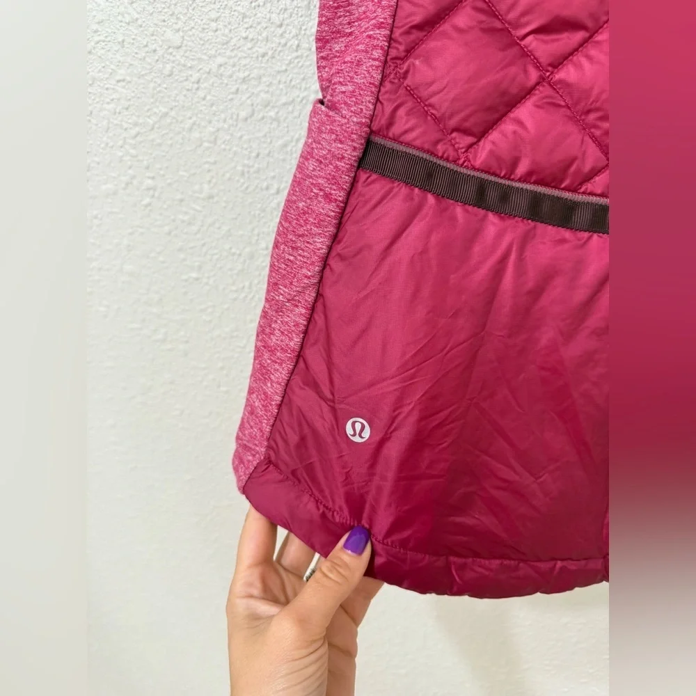 Lululemon Down For A Run Vest Berry Rumble Pink Sz 6 Small S